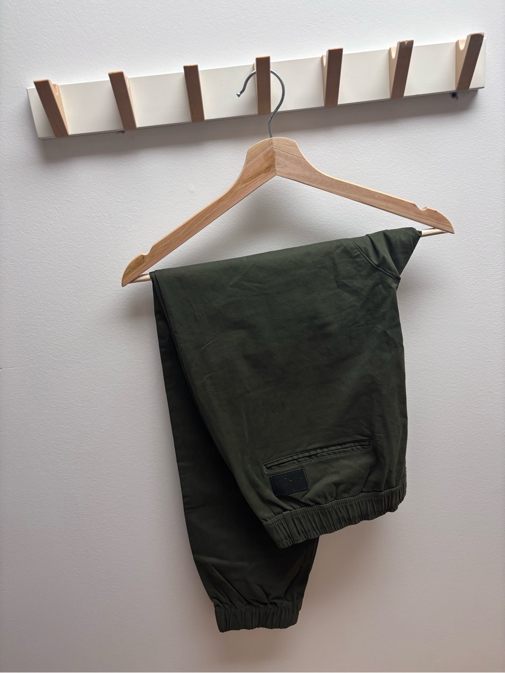 Olive Green Men's Stretch Chino Joggers